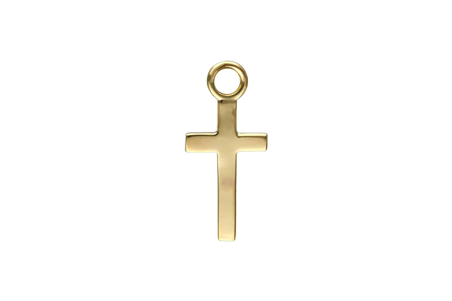 14 Karat Gold Anhänger für Clicker KREUZ von Piercingline